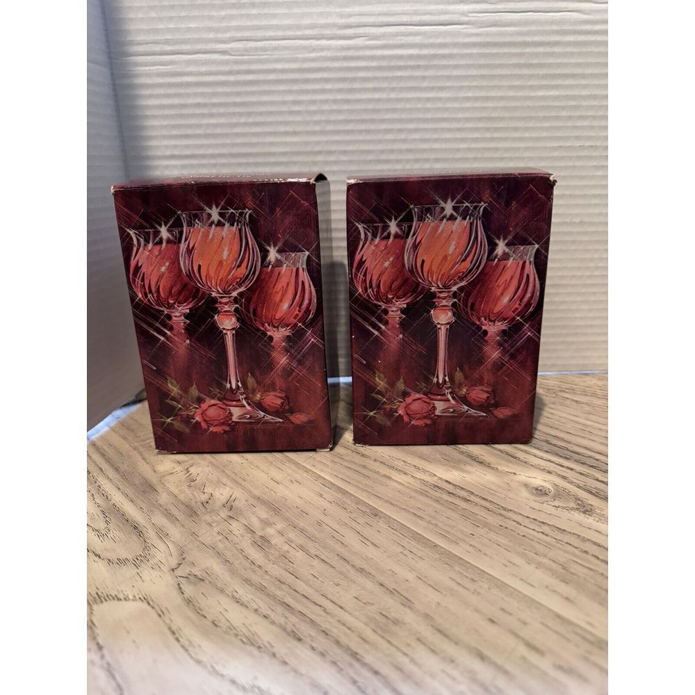 2 Avon Sparkling Swirl Clearfire Softscent Candle in Glass Goblet 1980 NOS Box
